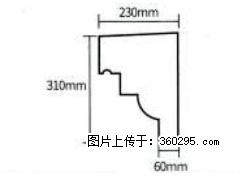 产品分解图型 - 檐口线，型号：SX311-YK-3，规格：230x310mm(3) - 唐山三象EPS建材 ts.sx311.cc
